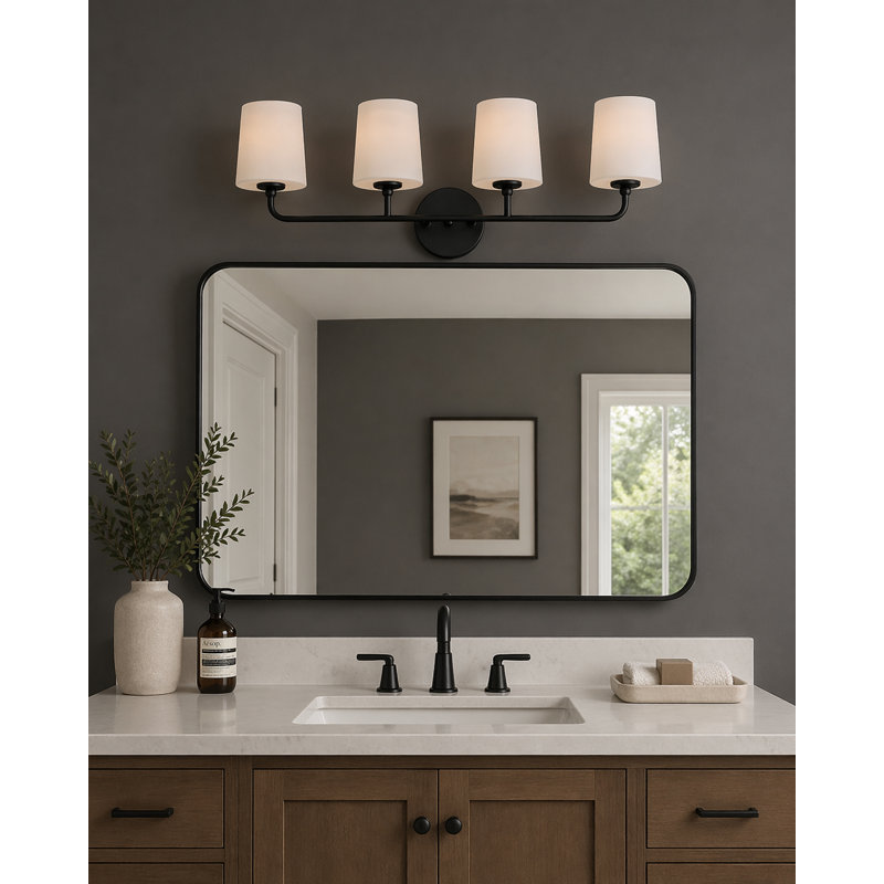 Arkady 4 - Light Dimmable Vanity Light, Black