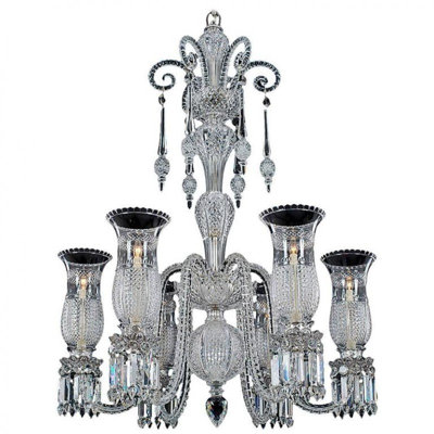 Lustre suspendu argenté mi-victorien clair