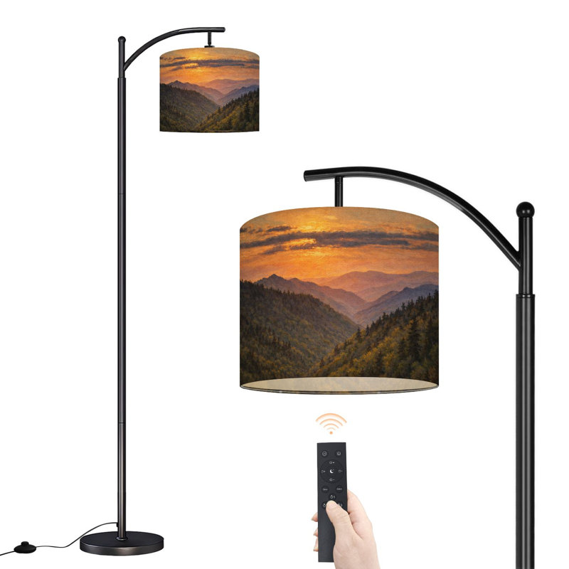Lampe sur pied à arc avec abat-jour réglable Gatlinburg Great Smoky Mountains National Park Scenic Sunset Lamp Lamping