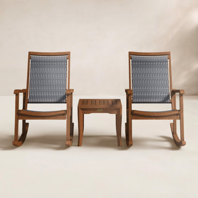 Arnot 2-Person Eucalyptus Patio Seating Group