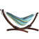 Vivere Holyoke Double Hammock with Solid Pine Arc Stand- Available in Sunbrella or Cotton