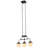 3 - Light Wrought Iron Kitchen Island Pendant