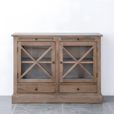 Modern Walnut Solid Wood Sideboard