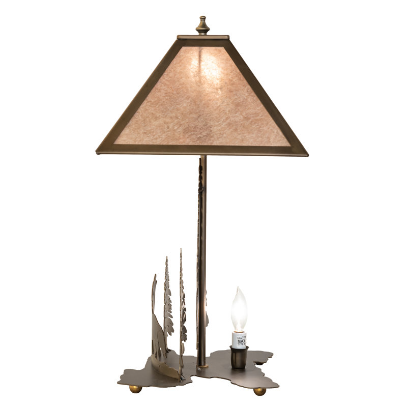 Rustic Lodge Table Lamp, Silver