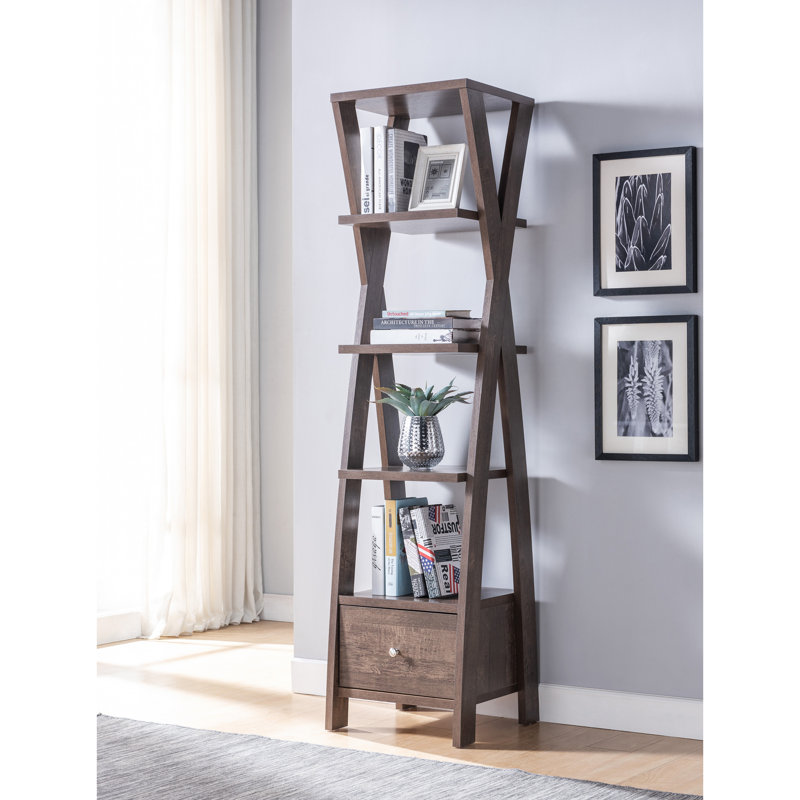 Bibliothèque standard Gerard H 71 "x l 18", Noyer / chêne
