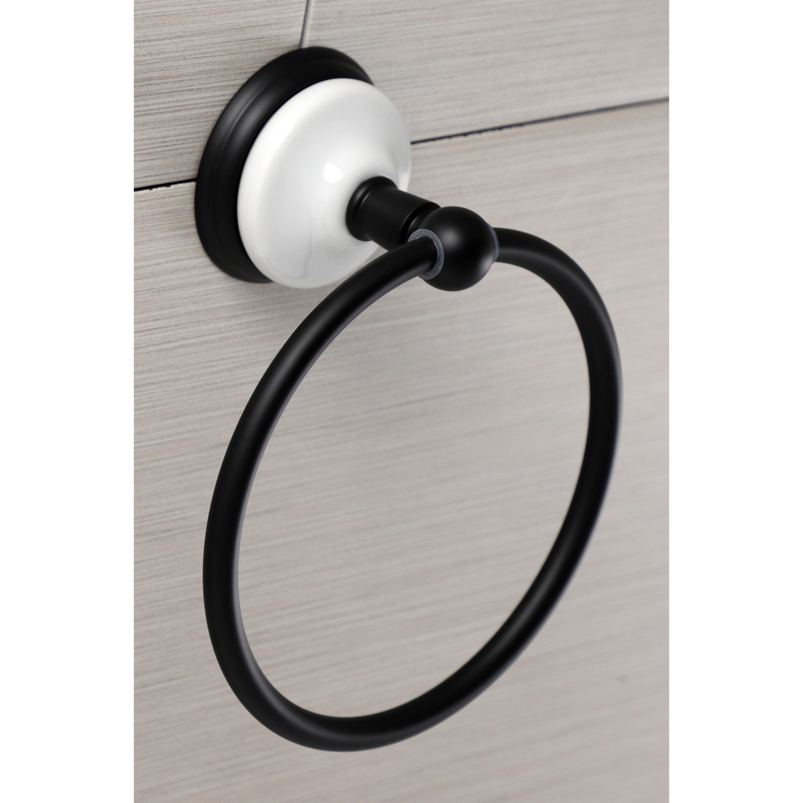 Kingston Brass Victorian Towel Ring, Matte Black