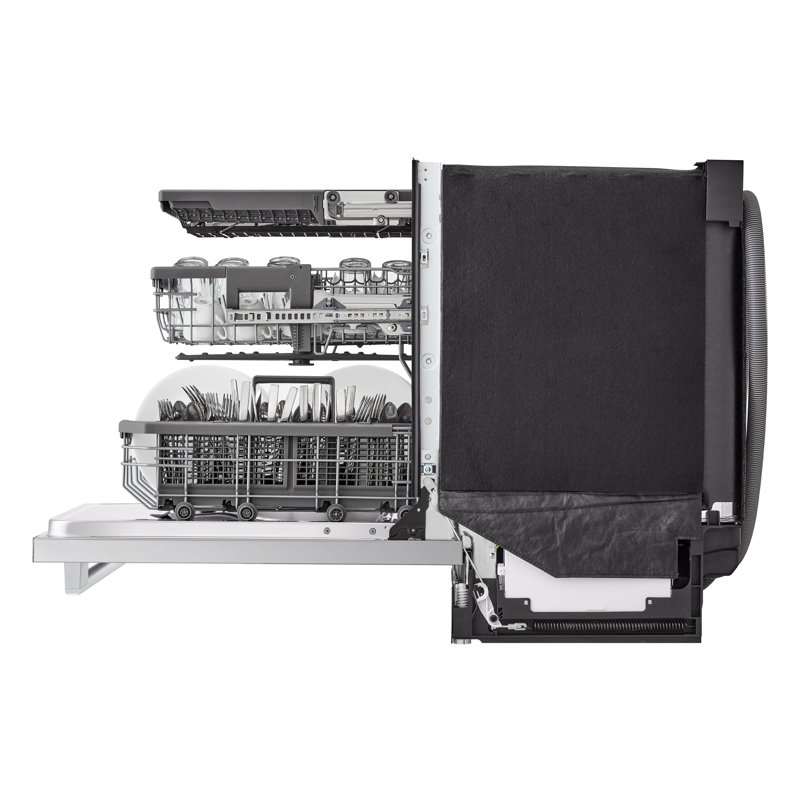 LG STUDIO Smart Top Control Dishwasher with 1-Hour Wash & Dry, QuadWash® Pro, TrueSteam® and Dynamic Heat Dry™, Silver