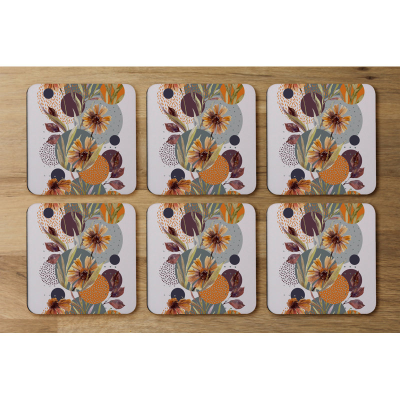 Square 6 Piece Coaster Set