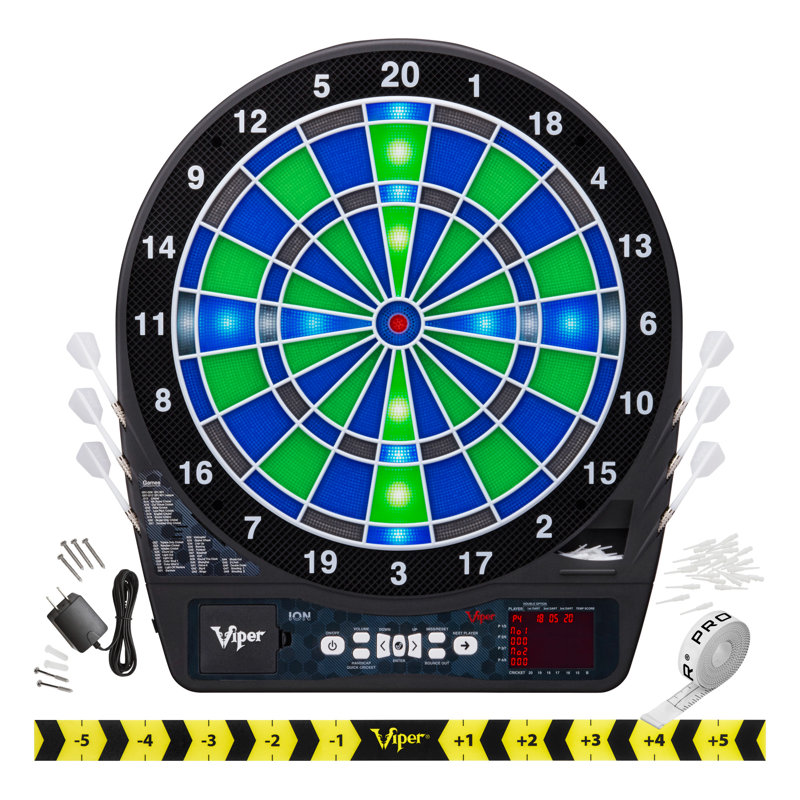 Viper Ion Illuminated Electronic Dartboard with Darts