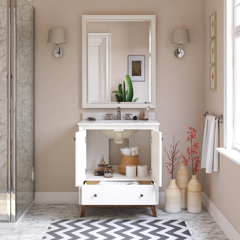 Ensemble de meuble-lavabo simple 30 po Bleeker, Blanc