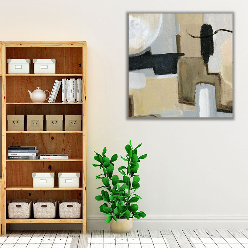 Earthy Abstract I - reproduction d'art sur toile, H 24 po x l 24 po