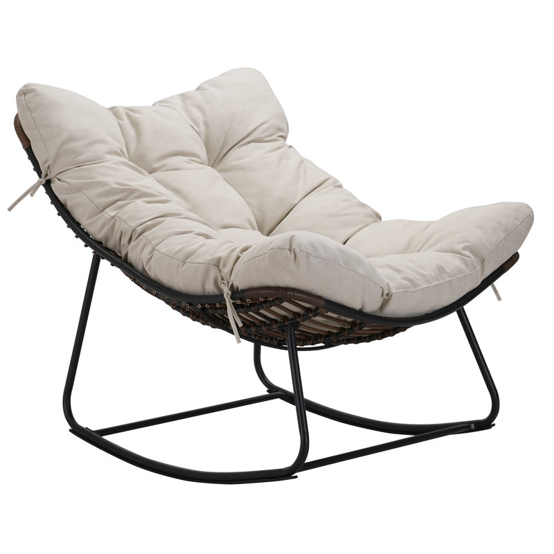Chaise berçante Henadz, Beige