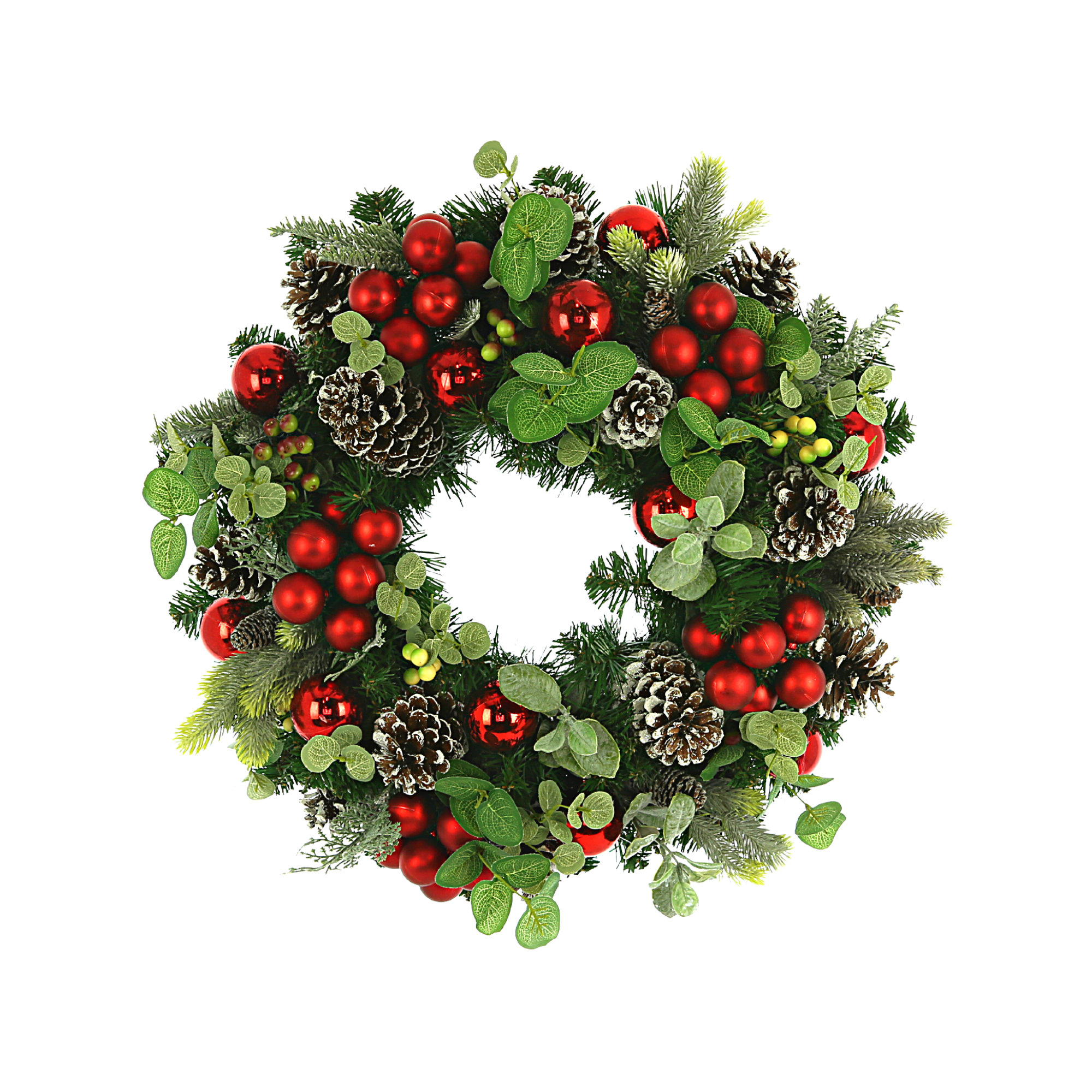 The Holiday Aisle® Jaquon Handcrafted Faux Eucalyptus 26'' Wreath | Wayfair