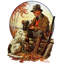 «Hunter and Spaniel» par J.F. Kernan, reproduction sur toile tendue-15060365