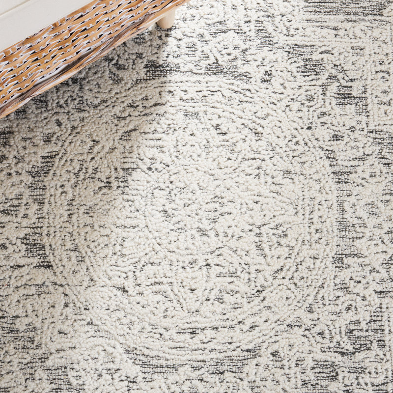 Jablon Abstract Hand Tufted Wool Oriental Rug, Rectangle 4' x 6'