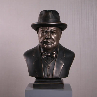 Winston Churchill Bust Life Size Statue