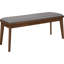 Table à manger grise et noyer naturel 6 avec motif Mid-Century, feuille papillon, lignes épurées pour les réunions d'équipe, chaises à plateforme rétro «x», rallonge, table rectangulaire pour recevoir à la maison