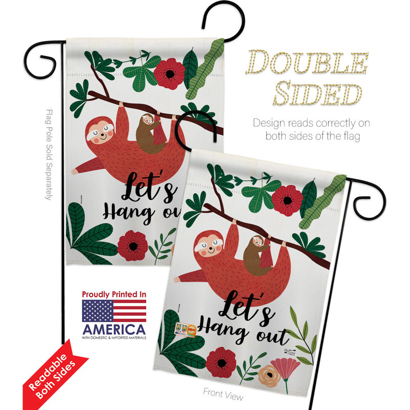 Ensemble de drapeaux en polyester 18 x 13 pi Let Hang Out Garden