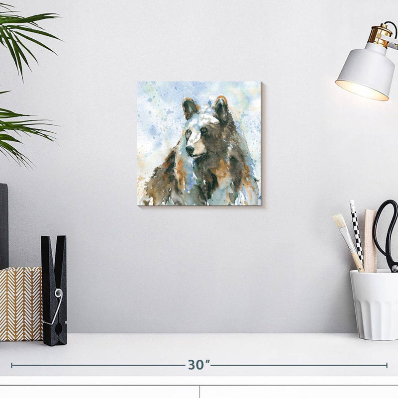 Crowle Bear On Blue, 10" H x 10" W