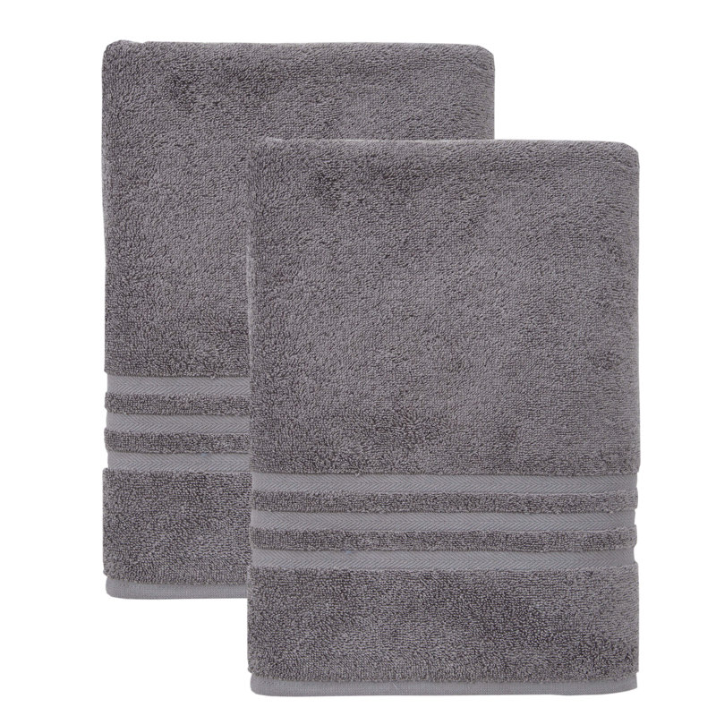 Kressley Midweight Bath Towel, Dark Gray