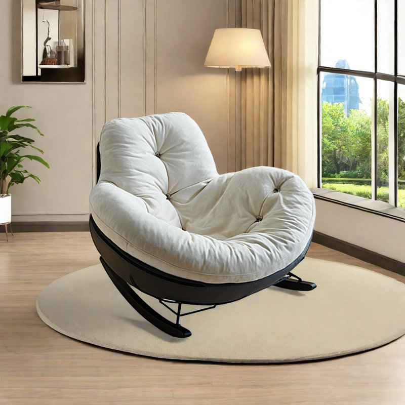 Chaise berçante légère et luxueuse