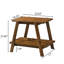 3 tables basses en noyer, style Mid-Century moderne avec tablette rentable et finition noyer