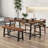 72 Inch Dining Table Rectangular Kitchen Table With 2-Bottle Wine Rack For 5-7