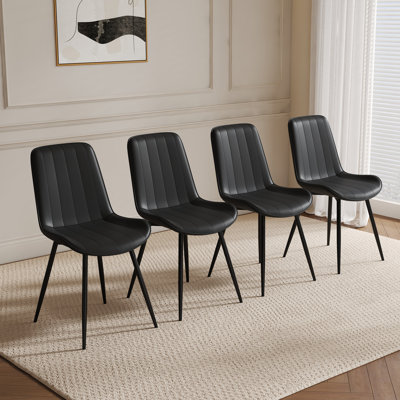 Chaise rembourrée en similicuir moderne