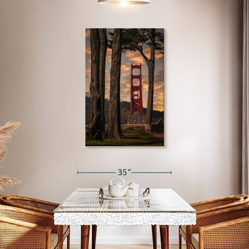 Lilie Golden Gate Through Trees, 45" H x 30" W