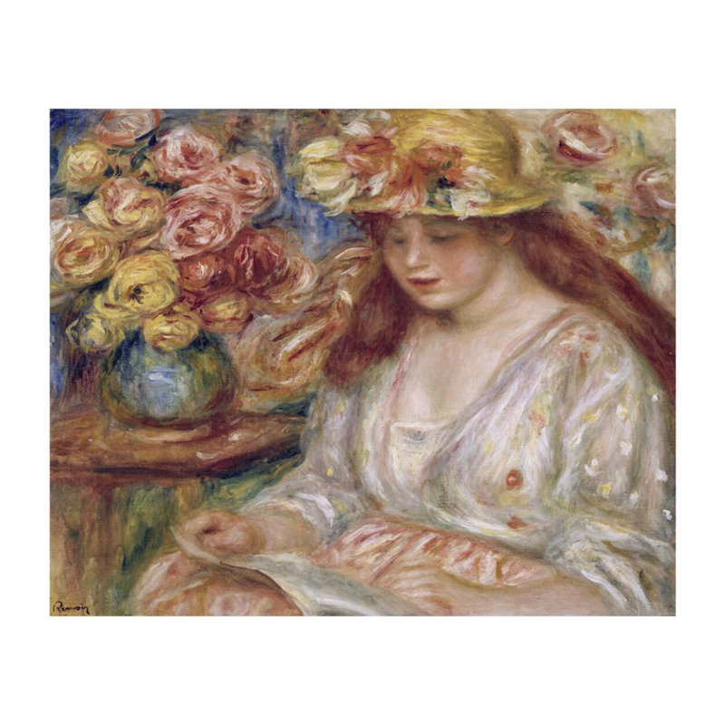 Le lecteur par Pierre-Auguste Renoir - Estampe numérique, H 16 po x l 20 po