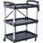 3 Layers Folding Collapsible Service Cart Pack-N-Roll Folding Collapsible Service Cart, Black, 50 Lb. Load Capacity per Shelf