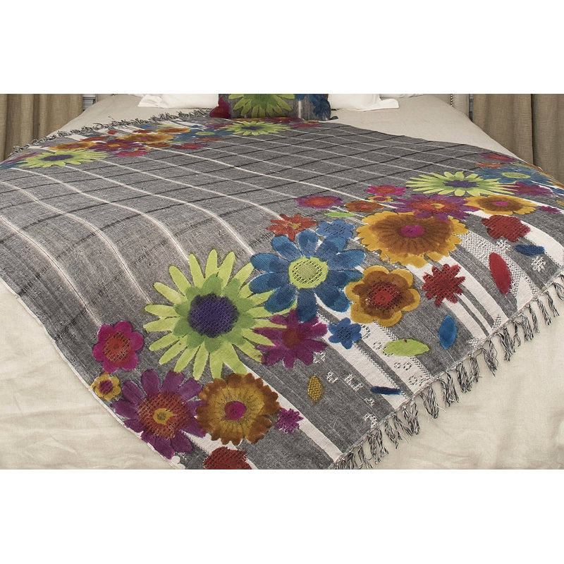 Flora Hand Painted Throw