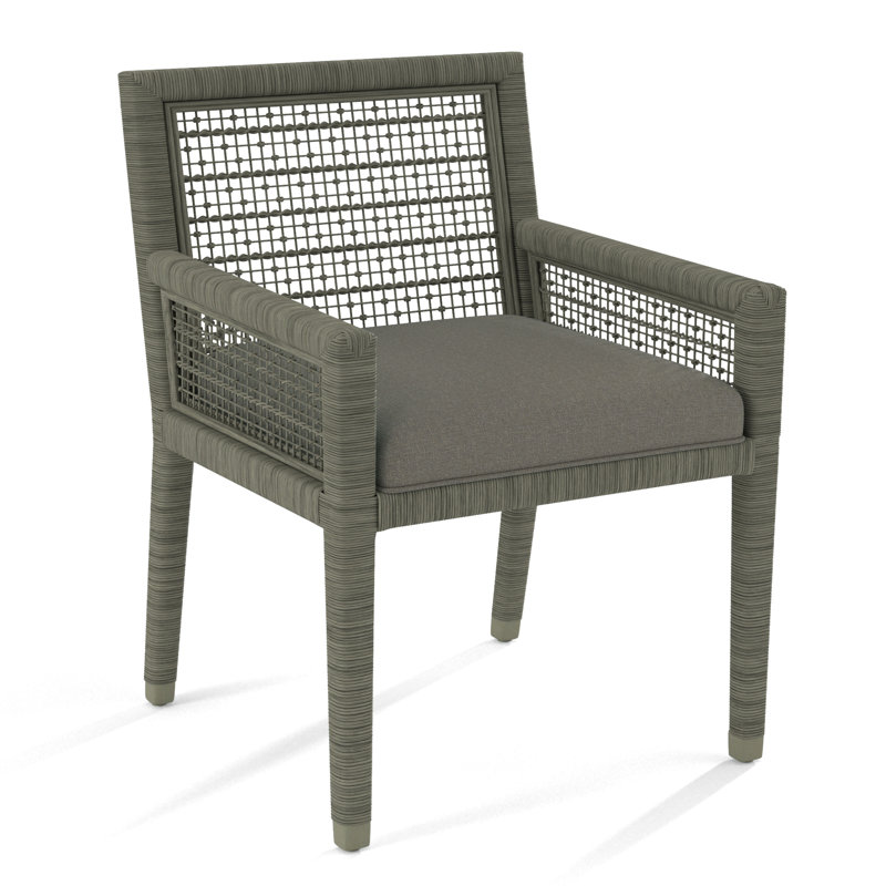 Pine Isle Arm Chair, Greystone, Gray Sugar Performance; 0863-84