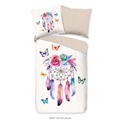 Cotton Abstract Duvet Cover with Pillowcases