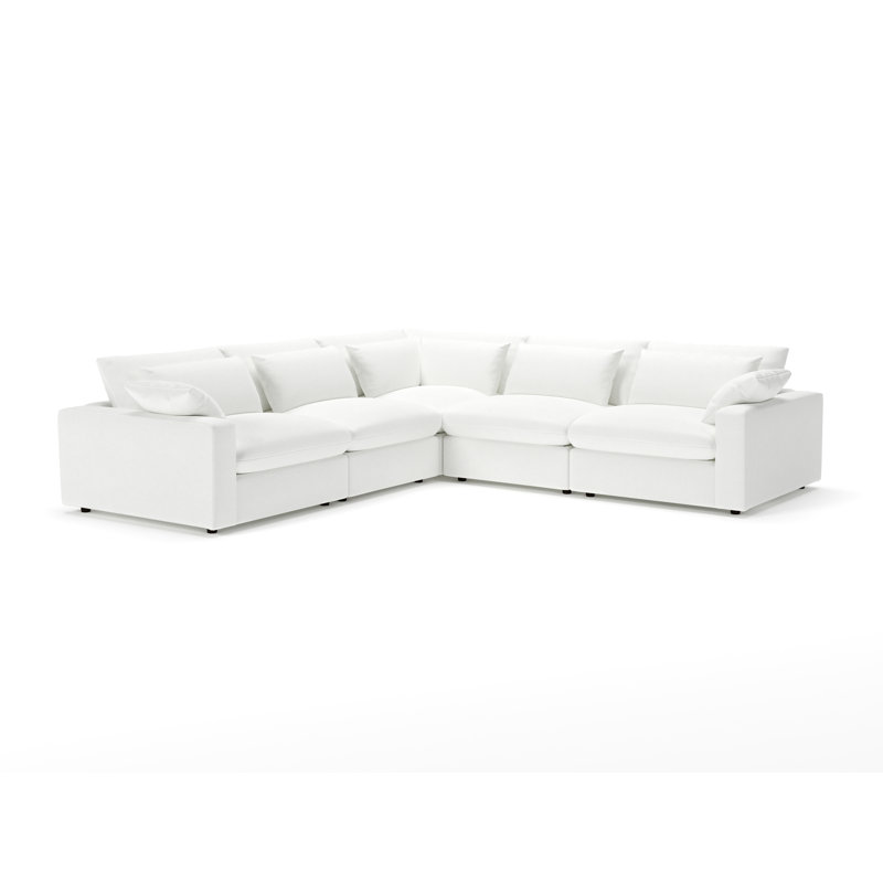 Canapé modulaire 5 pièces Remy, Mélange de lin performance John Flour