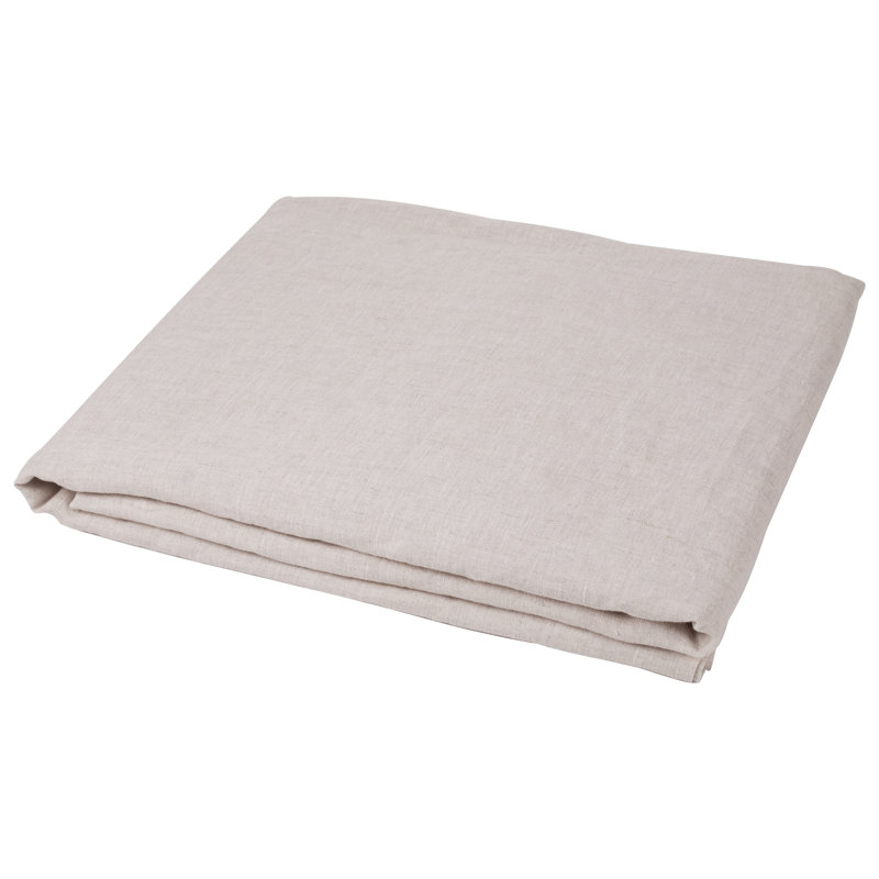 Peachland 100% Linen Flat Sheet, King, Gray