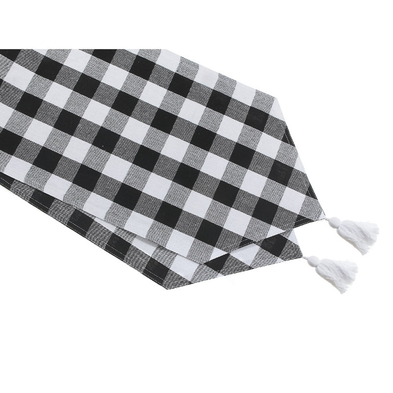 Chemin de table en coton (54 po) (blanc Buffalo)