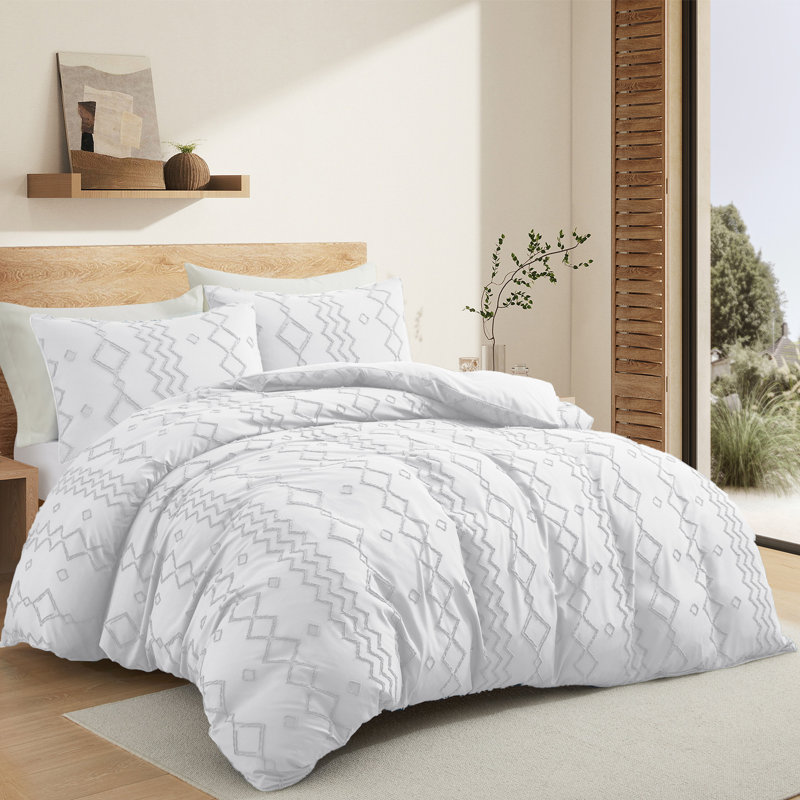 Duvet Cover Set, Twin Duvet Cover + 1 Pillowcase, White