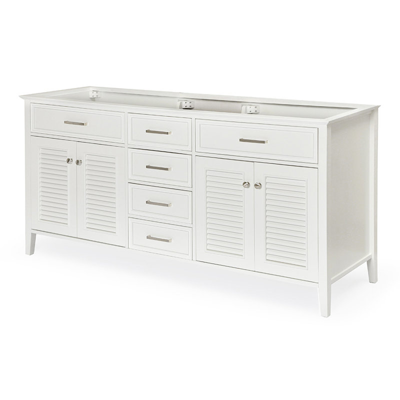 Base de meuble-lavabo double Ferree, Blanc
