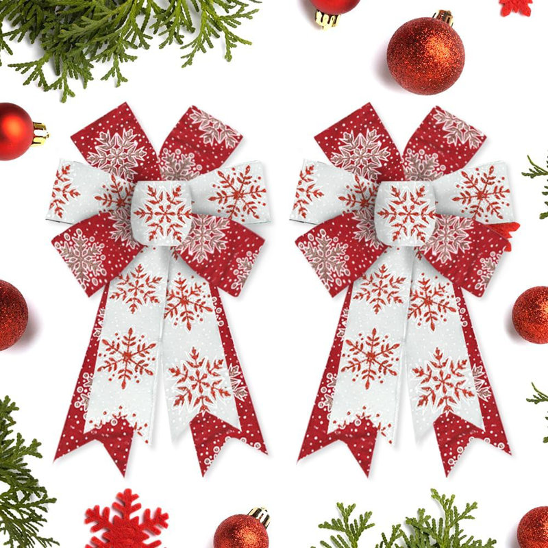 2 pièces de boucles de Noël pour la couronne