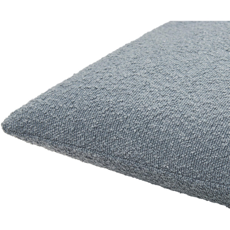 Coussin décoratif Amalfi Boucle, Housse de coussin seulement - sans coussin, 22 po x 22 po, Ardoise