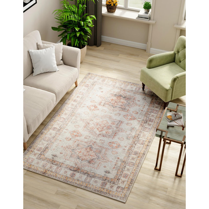 Macchione Performance Chenille Floral Indoor Rug, Rectangle 4'1" x 6'1"