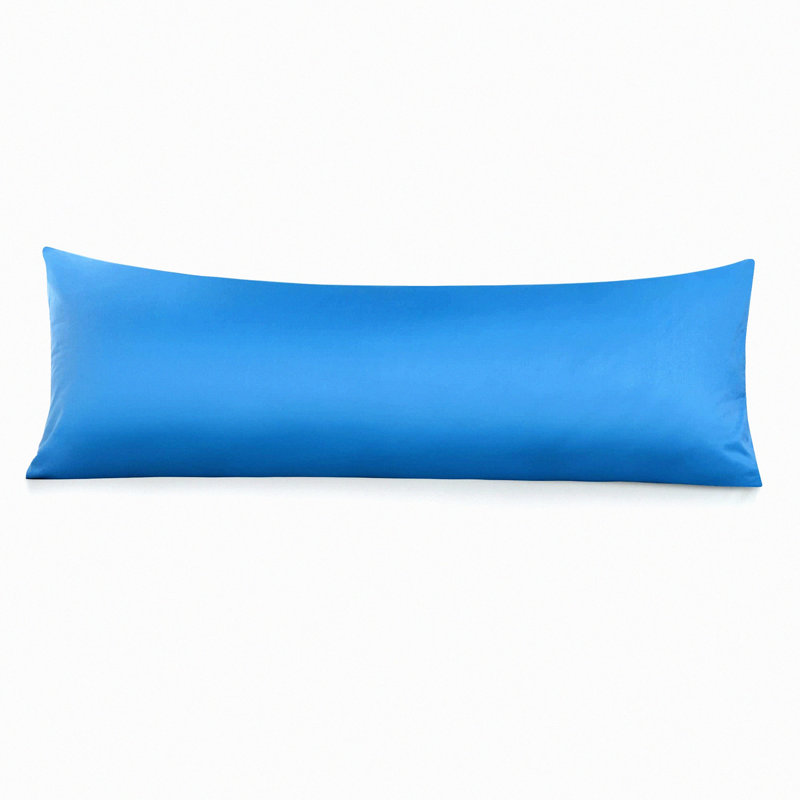 Luxury Cotton Body Pillow Cover - 800 Thread Count Soft Breathable Long Pillow Case - Envelope Closure Blue - 21"x 54" - Sleep Comfort Collection