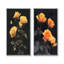 «Midnight Vintage Rose Flowers Elegance I», collection de 2 panneaux d'art sur toiles florales-649822473-649822484
