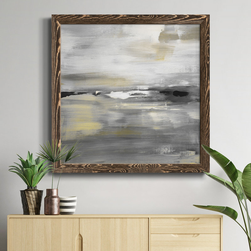 Danse grise II - Reproduction d'art sur toile encadrée, H 17 po x l 17 po x P 1,5 po, Cadre noyer