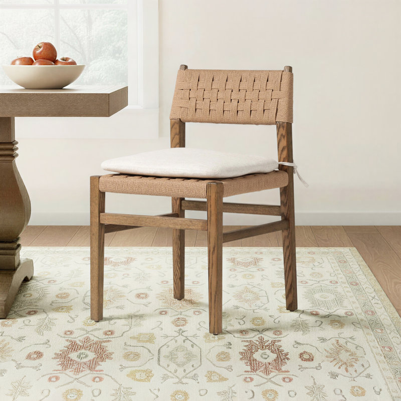 Mallory Woven Side Chair, Toasted Oak