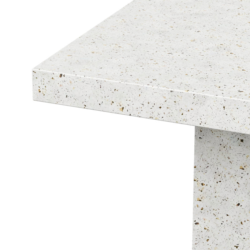 Mixx Elcor 82.75, 95" L x 47" W, Standard Table (30.5" Height), Ivory Terrazo