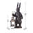 13.19" Garden Bunny Statue Metal Tabletop Lantern