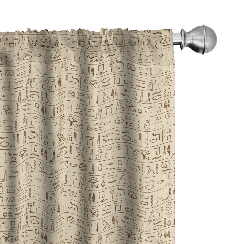 Egyptian Semi-Sheer Rod Pocket Sliding Panel, 28" x 84"