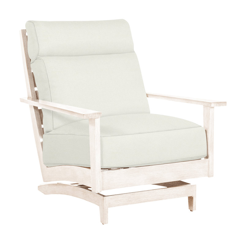 Kennebunkport Patio Lounge Chair with Cushions, Oyster, Natural White, Welt + Standard fill